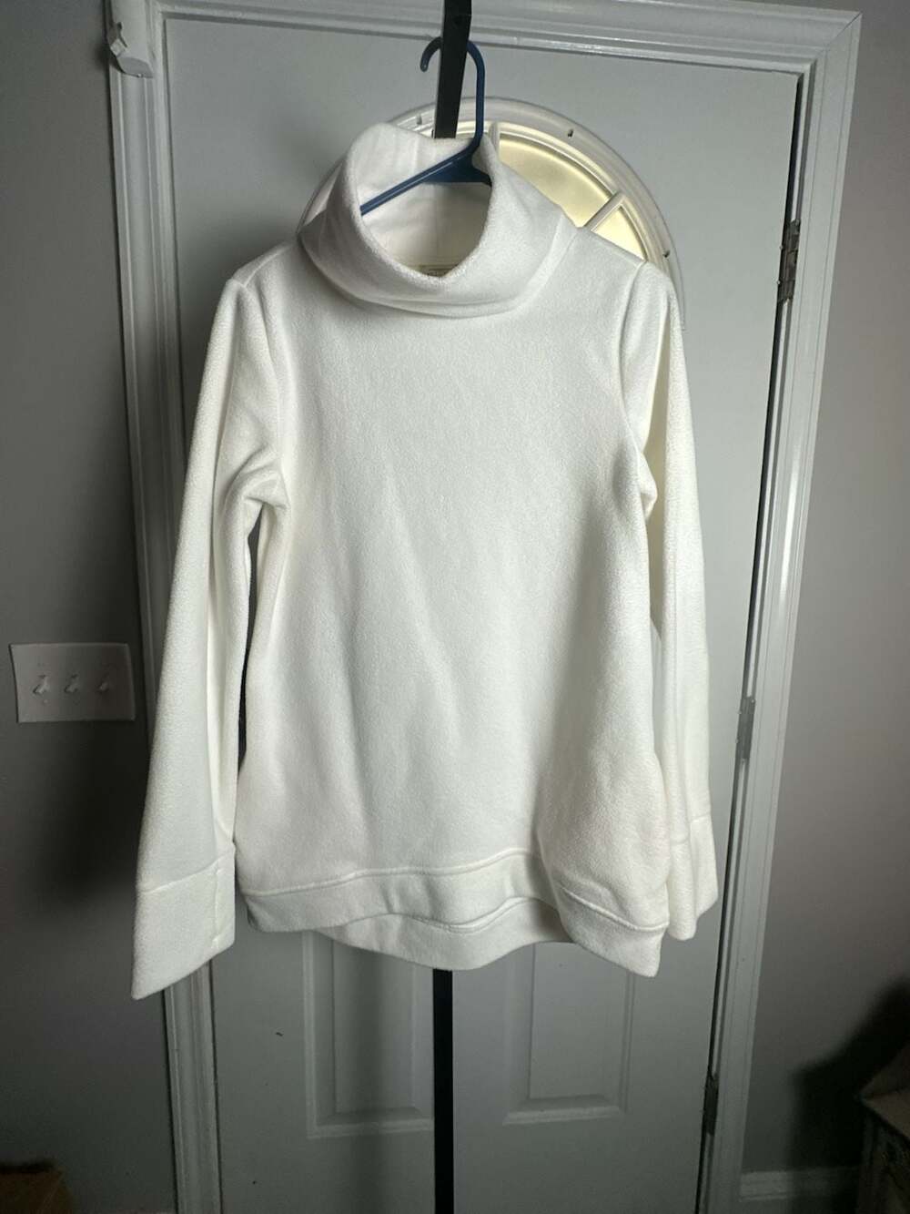 Telluride Clothing Company Fleece Turtleneck Tunic Sweater Cream XS#980